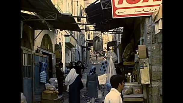 Старые аллеи Иерусалима — стоковое видео