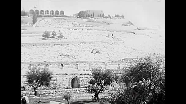 Kidron Valley panorama antigo — Vídeo de Stock