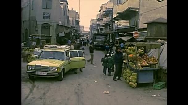 Arkivgatemarkedet i Gaza – stockvideo