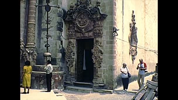 Templom Santa Prisca ajtaját Taxco — Stock videók