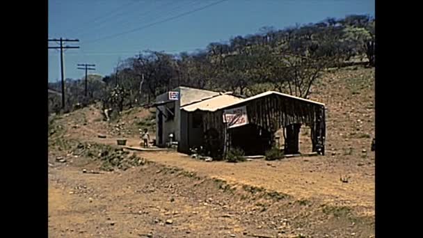 Archivering Mexicaanse Road Shop en restaurant — Stockvideo