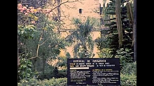 Cattedrale archivistica di Cuernavaca del Messico — Video Stock