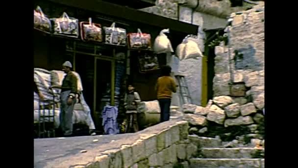 Archivní uličky starého města betlém — Stock video