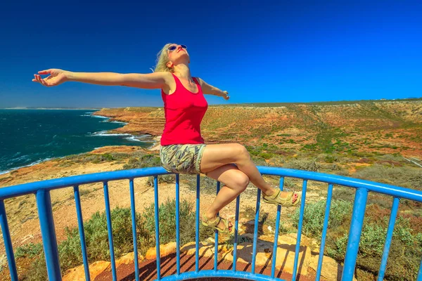 Woman Coral Coast Australia — Stok Foto