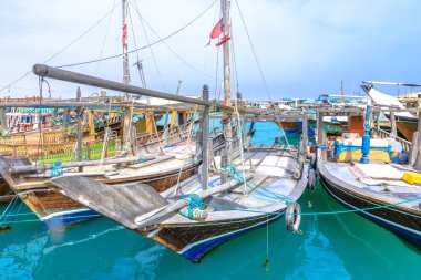 Fishing boats dhows clipart