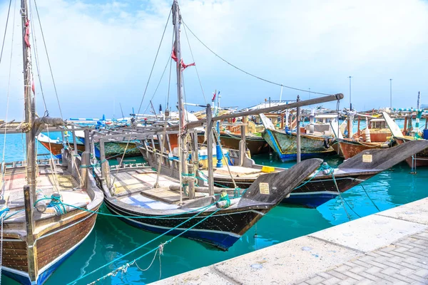 Memancing perahu dhow Qatar — Stok Foto