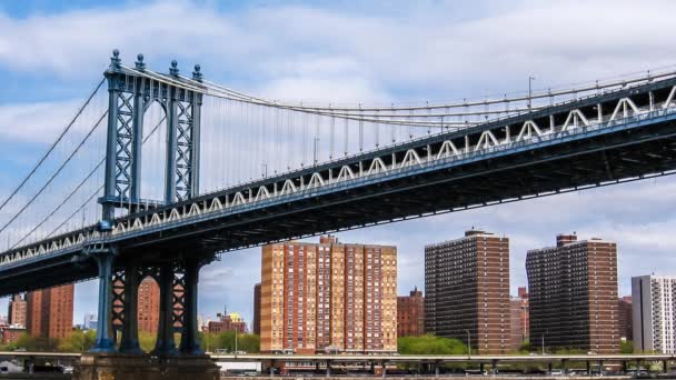 Manhattan Bridge z Nowego Jorku — Wideo stockowe