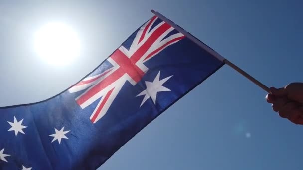 Agitando bandeira australiana Território do Norte — Vídeo de Stock
