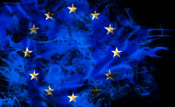 Bandiera europea del fumo — Foto Stock