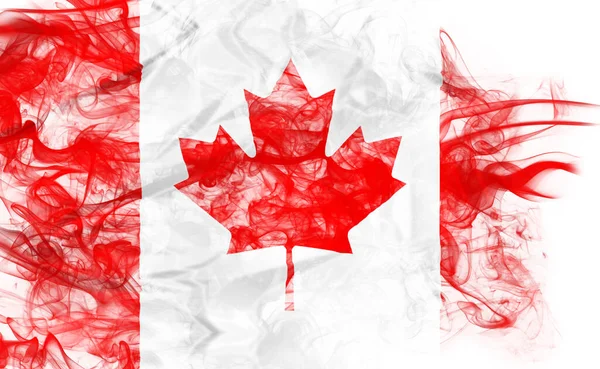 Kouřová vlajka Kanady — Stock fotografie