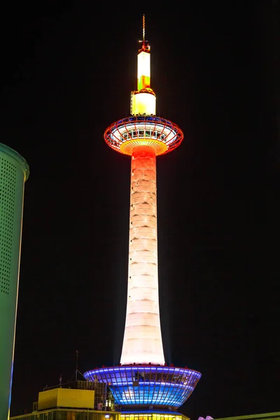 Πύργος Κιότο τη νύχτα — Φωτογραφία Αρχείου