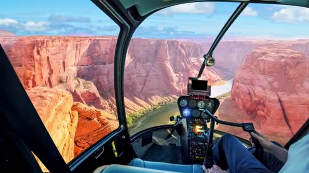 Ελικόπτερο Horseshoe Bend — Αρχείο Βίντεο