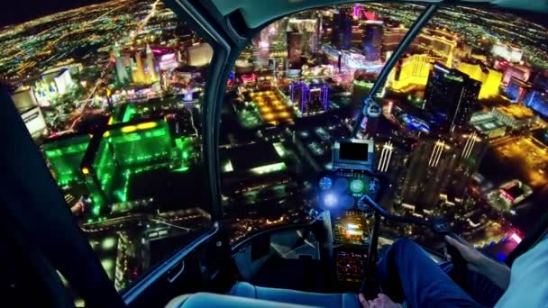 Rundflug über Las Vegas Skyline — Stockvideo