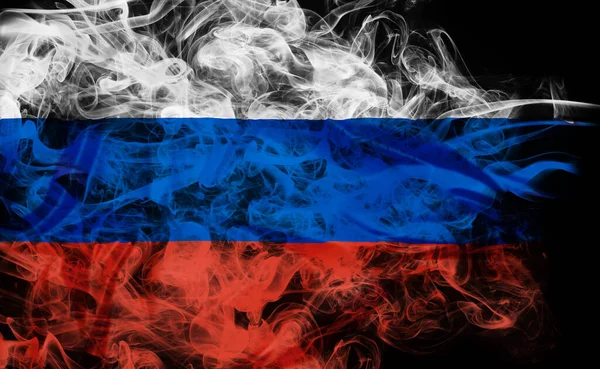 Rök flagga Ryssland — Stockfoto