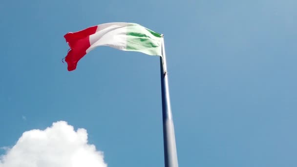 La bandera de Italia — Vídeos de Stock