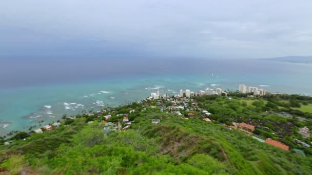 Freedom overlook of Diamond Head — Stock Video