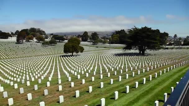 Американское национальное кладбище — стоковое видео