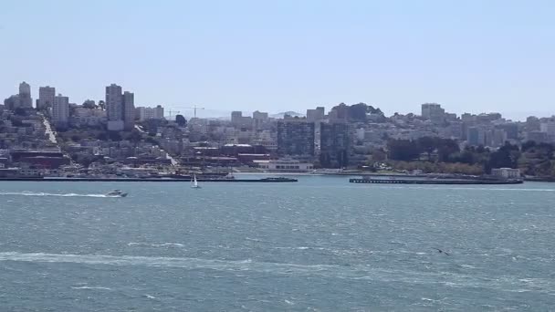 Skyline di San Francisco via mare — Video Stock