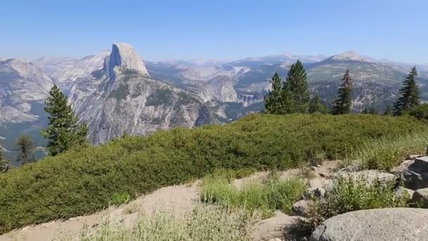 Panorama de Half Dome Yosemite — Vídeos de Stock