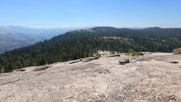 Yosemite summit panorama half dome — Stock Video
