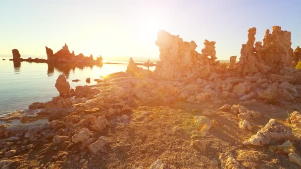 Mono Lake fialový východ slunce — Stock video