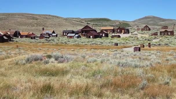 Bodie Ghost Town 1800s cityscape — Stock Video