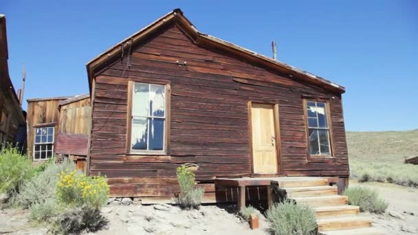 Bodie Ghost Town 1800 edificios antiguos — Vídeos de Stock