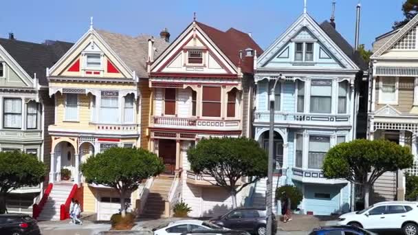 San Francisco kadın binalarını boyadı — Stok video