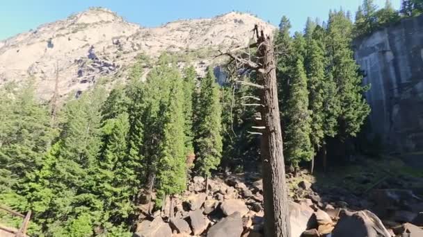 Yosemite nationalpark Vernal Fall vattenfall — Stockvideo