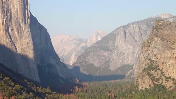 Tunnel view yosemite — Stockvideo