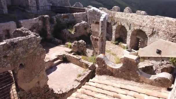 Volterraio ősi kastély Elba — Stock videók