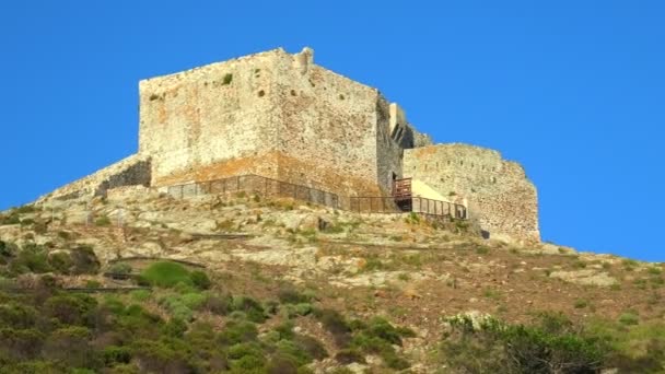 Крепость Вольтеррайо на замке Эльба — стоковое видео