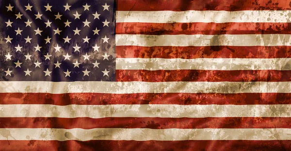 Старый винтажный флаг США — стоковое фото
