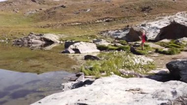 Riffelsee Gölü 'ndeki Matterhorn