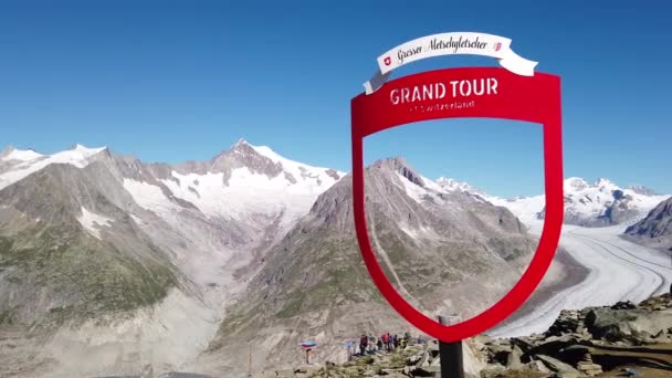 İsviçre Aletsch Grand Tour 'u — Stok video