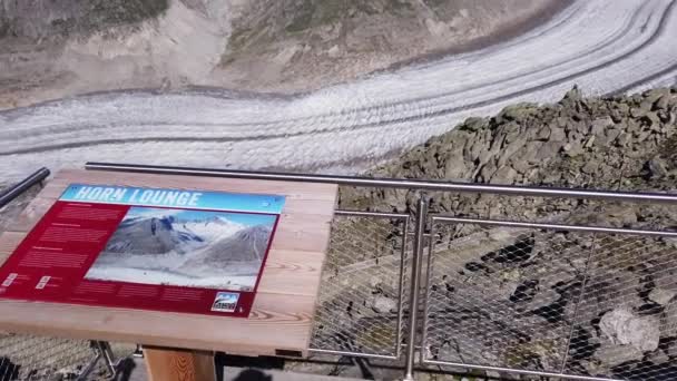 Informace o znaku Aletsch Grand Tour — Stock video