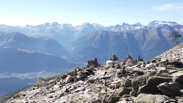 Aletsch Glacier Ελβετία τελεφερίκ — Αρχείο Βίντεο