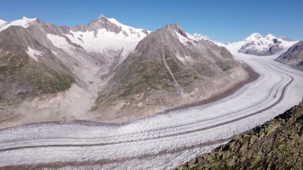Ledovec Švýcarsko Panorama — Stock video