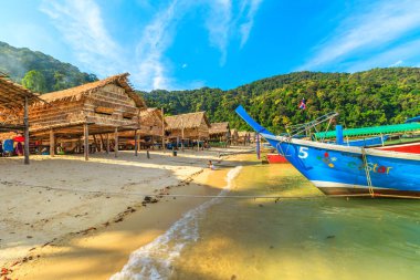 Tayland Geleneksel Uzun Kuyruklu Dizel Teknesi