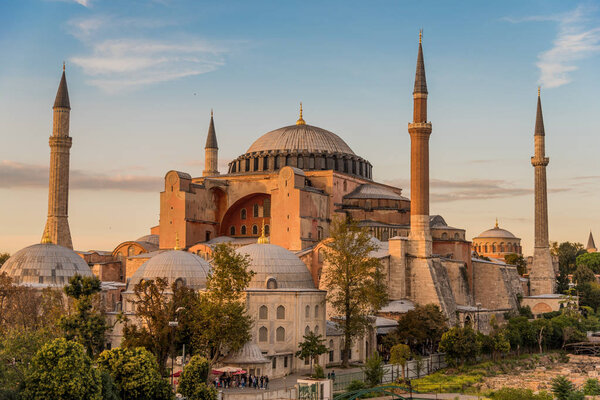 Hagia Sophia or Ayasofya (Turkish), Istanbul, Turkey. It is the former Greek Orthodox Christian patriarchal cathedral, later an Ottoman imperial mosque and now a museum. It is one of seven wonders.