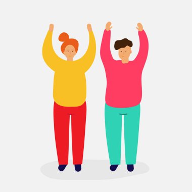 kız ve erkek vektör çizim