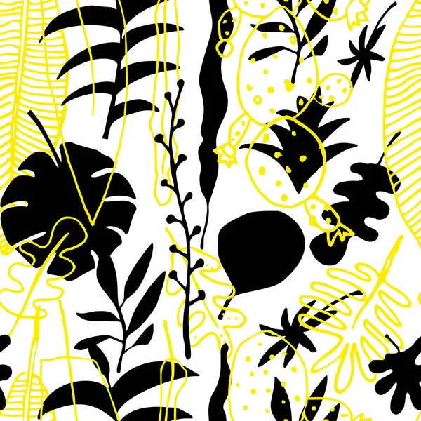 Motif floral sans couture. Nature vectorielle fond lumineux — Image vectorielle
