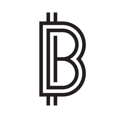 Vektör soyut çizim. Bitcoin teknoloji