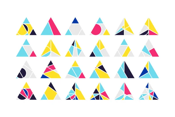 Conjunto de elementos de diseño vectorial triangular — Vector de stock