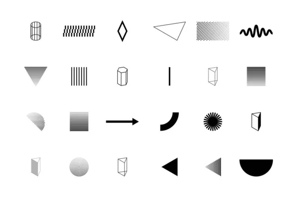 Trendi geometriai alakzatok meghatározott logo, óriásplakát — Stock Vector