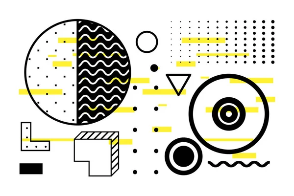 Zestaw uniwersalny trend półtonów kształty geometryczne — Wektor stockowy