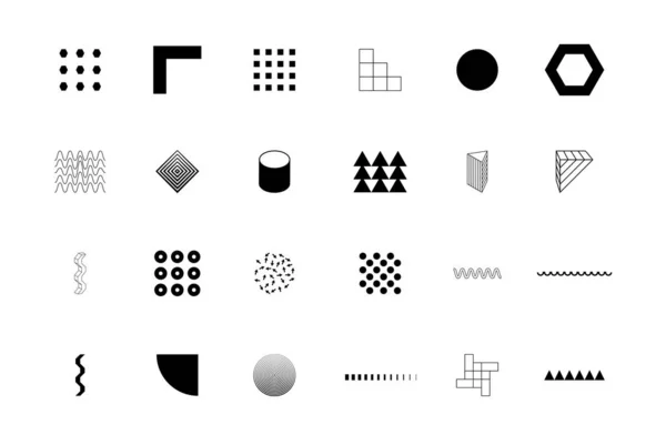Μοντέρνα γεωμετρικά σχήματα που έχουν οριστεί για το λογότυπο, αφίσα — Διανυσματικό Αρχείο