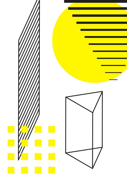 Plakát s jasně smělým geometrickým prvkem — Stockový vektor
