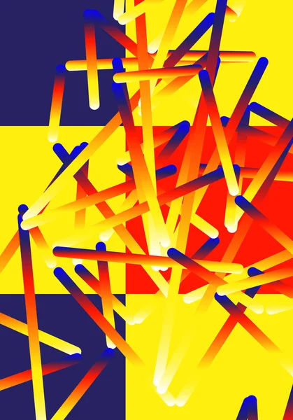 Manifesto geometrico vettoriale di tendenza universale con maschera di ritaglio, gradiente luminoso — Vettoriale Stock