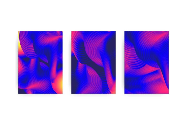 Ensemble d'affiches géométriques à dégradé universel — Image vectorielle
